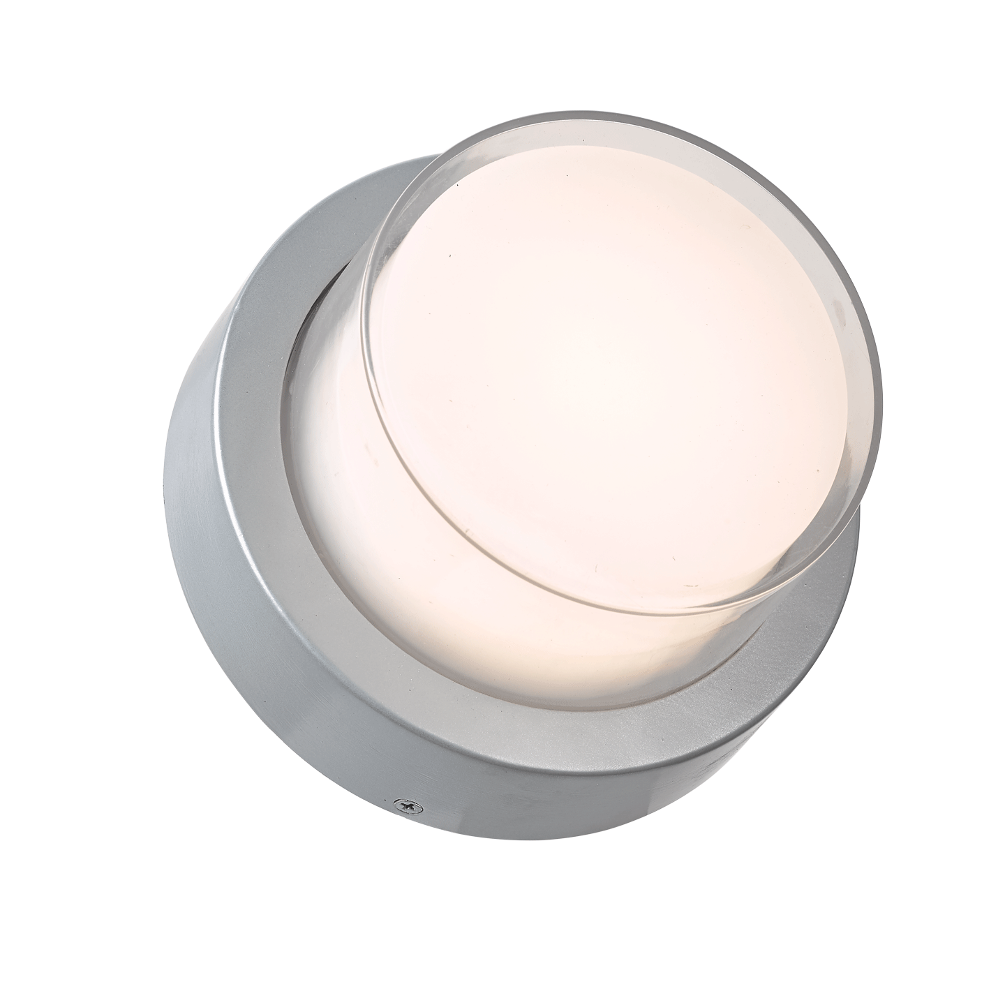 Abra Geo Round Wet Location Wall Sconce Silica