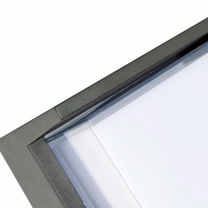 Abra 50023ODW Geo exterior wall sconce with geometric square hood for modern architectural outdoor lighting