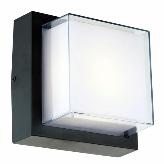 Abra Geo 50024ODW square outdoor wall sconce with modern minimalist design for wet location exterior lighting