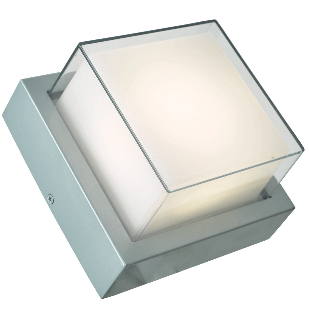Abra Geo Square Wet Location Wall Sconce Silica
