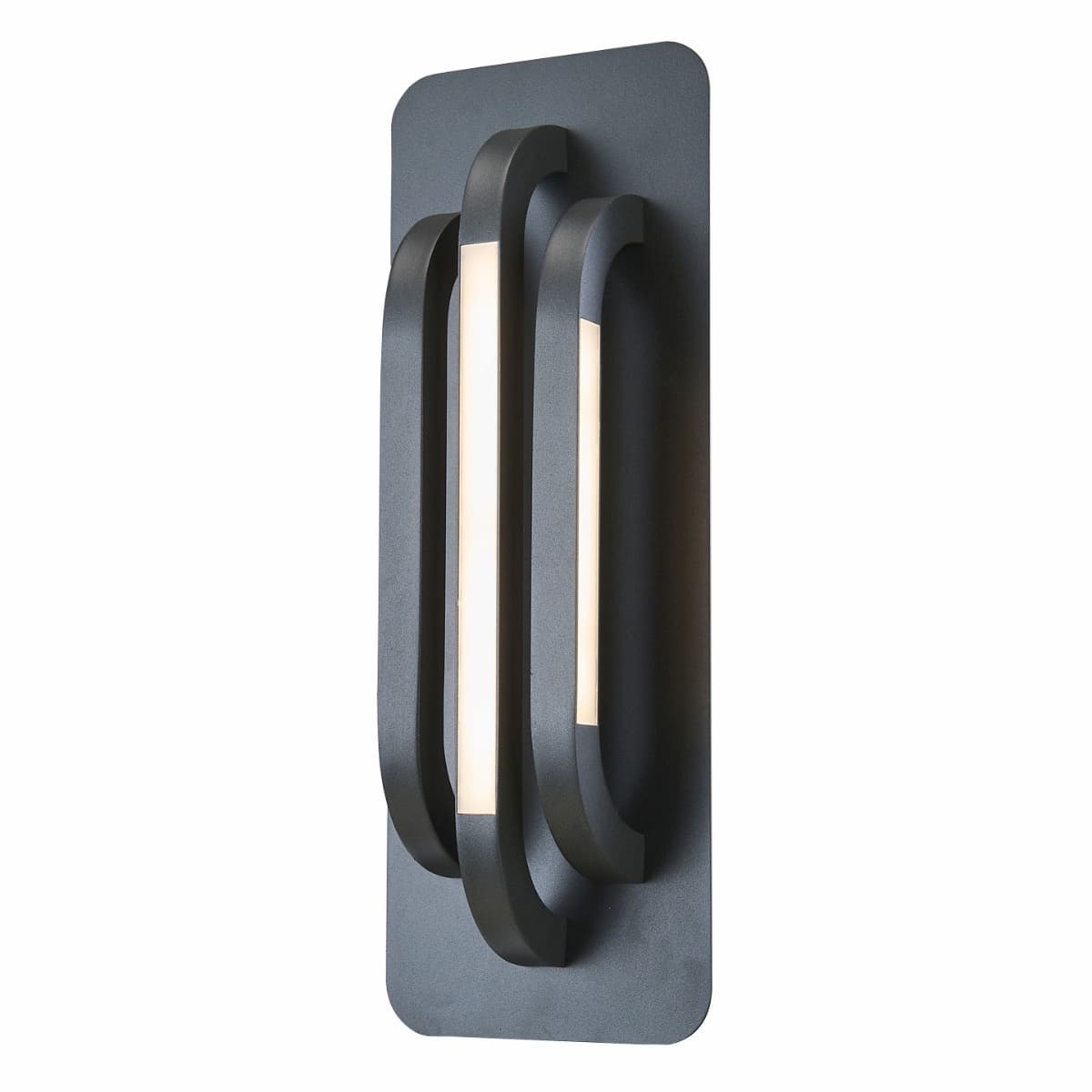 Abra Paton 3-bar wet location LED wall light featuring a contemporary geometric design for outdoor spaces