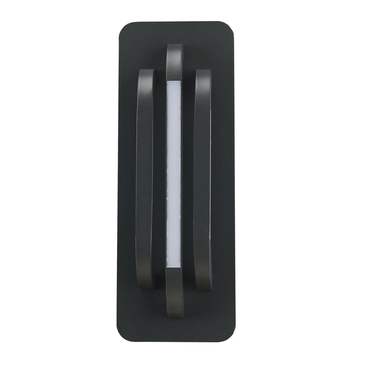 Abra 50030ODW Paton exterior wall fixture with three-bar design and integrated LED illumination for modern architecture