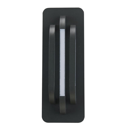 Abra 50030ODW Paton exterior wall fixture with three-bar design and integrated LED illumination for modern architecture