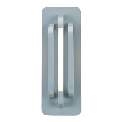 Modern Abra Paton outdoor LED wall sconce with distinctive 3-bar structure for entryways, patios, and exterior walls