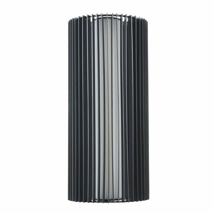 Abra Lava 3CCT wet location wall light featuring durable marine-grade steel and a modern ribbed exterior design