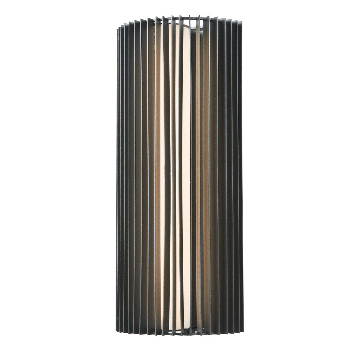 Abra Lava 3CCT Marine Grade Steel Ribbed Wall Fixture Matte Black