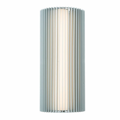 Modern Abra Lava exterior wall light with 3CCT LED illumination and ribbed marine-grade steel construction