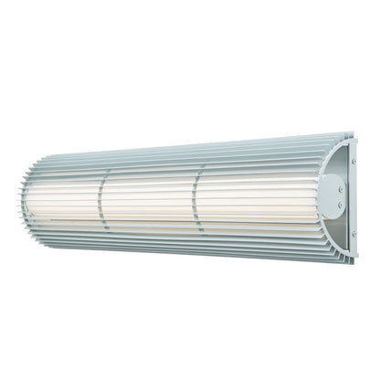 Abra Lava 50034ODW marine-grade steel wall light with distinctive ribbed profile for residential and commercial exteriors