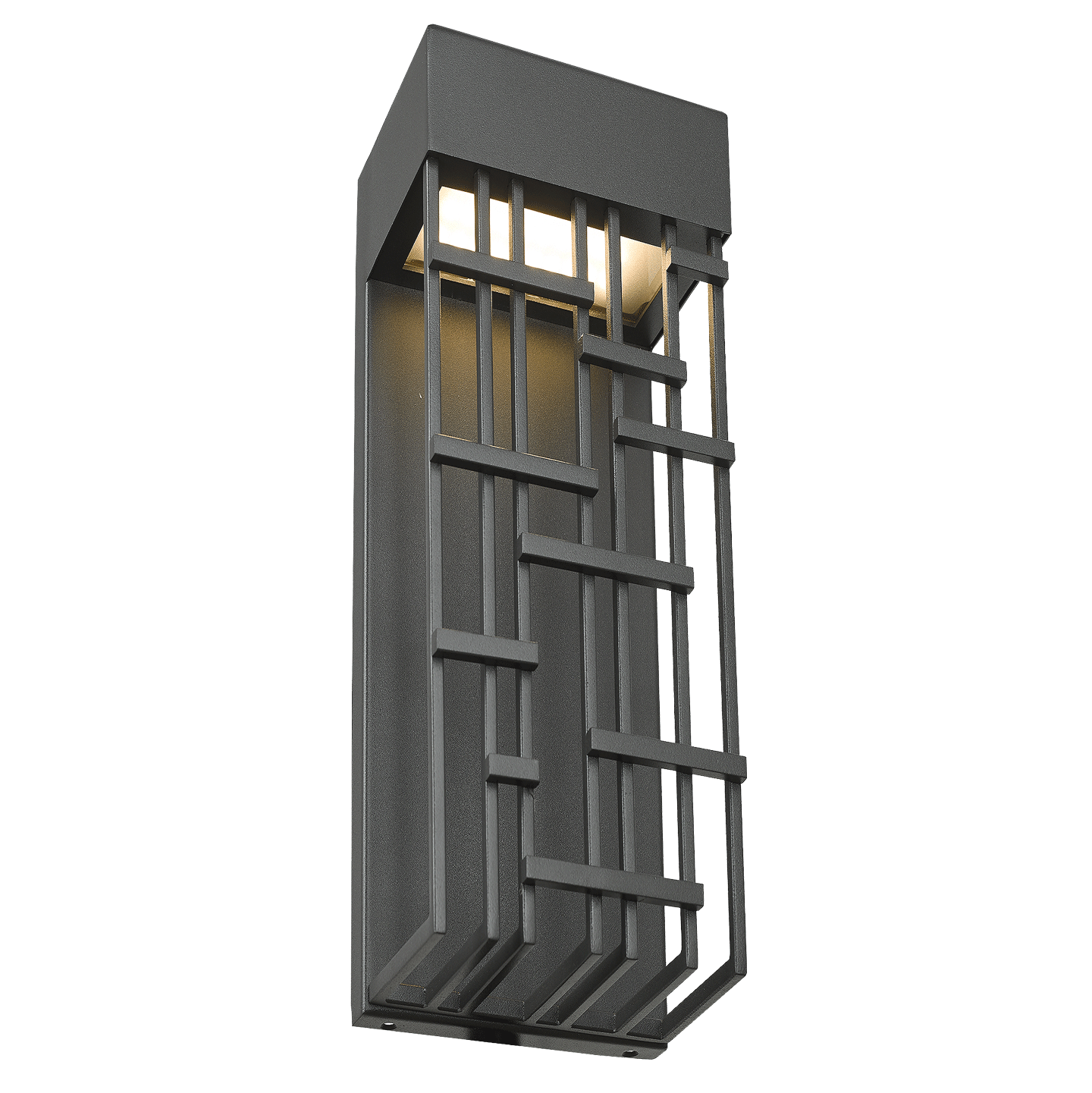 Abra Aspen Wet Location Lattice Shade Wall Fixture Matte Black