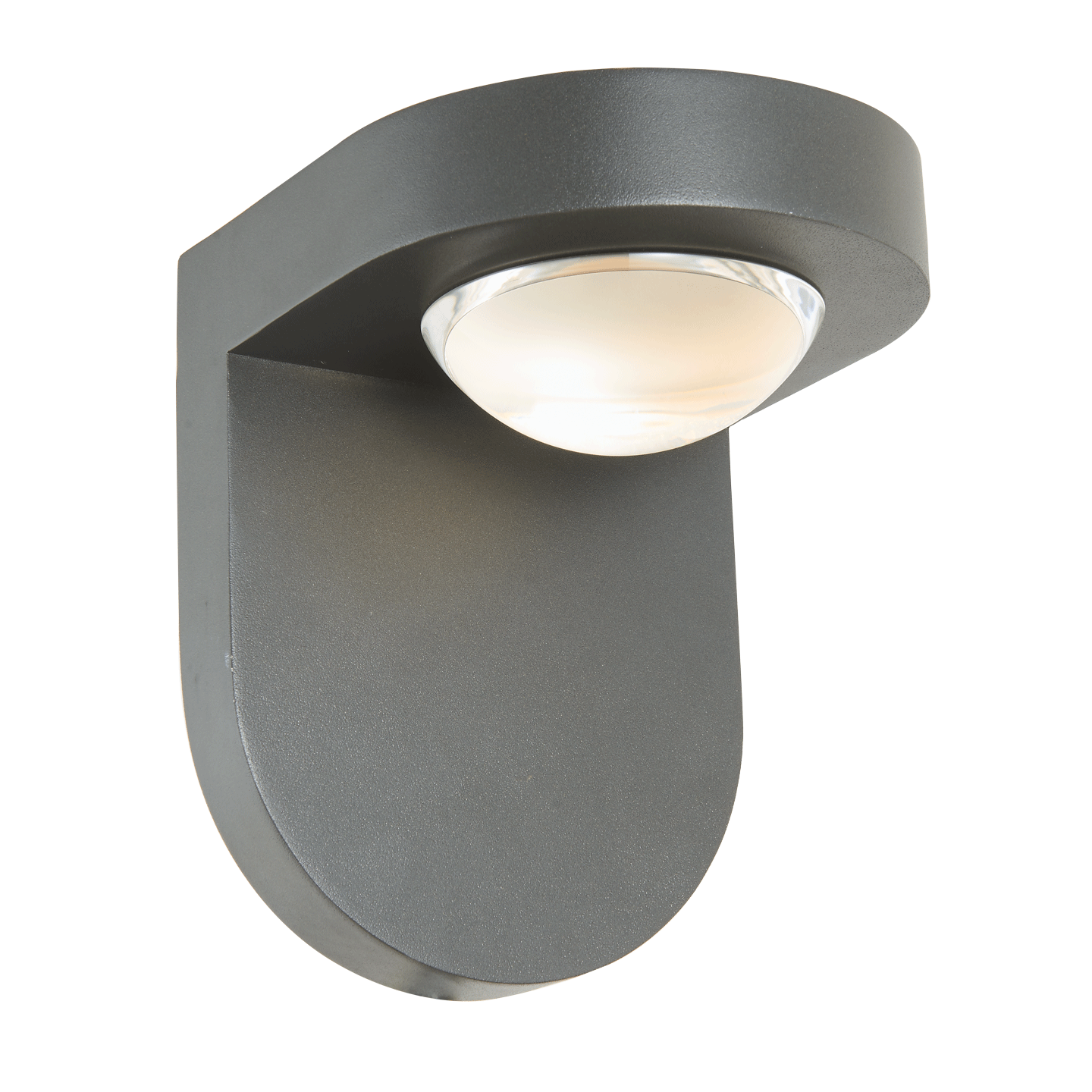 Abra Pharos Wet Location Crystal Lens Wall Sconce Matte Black