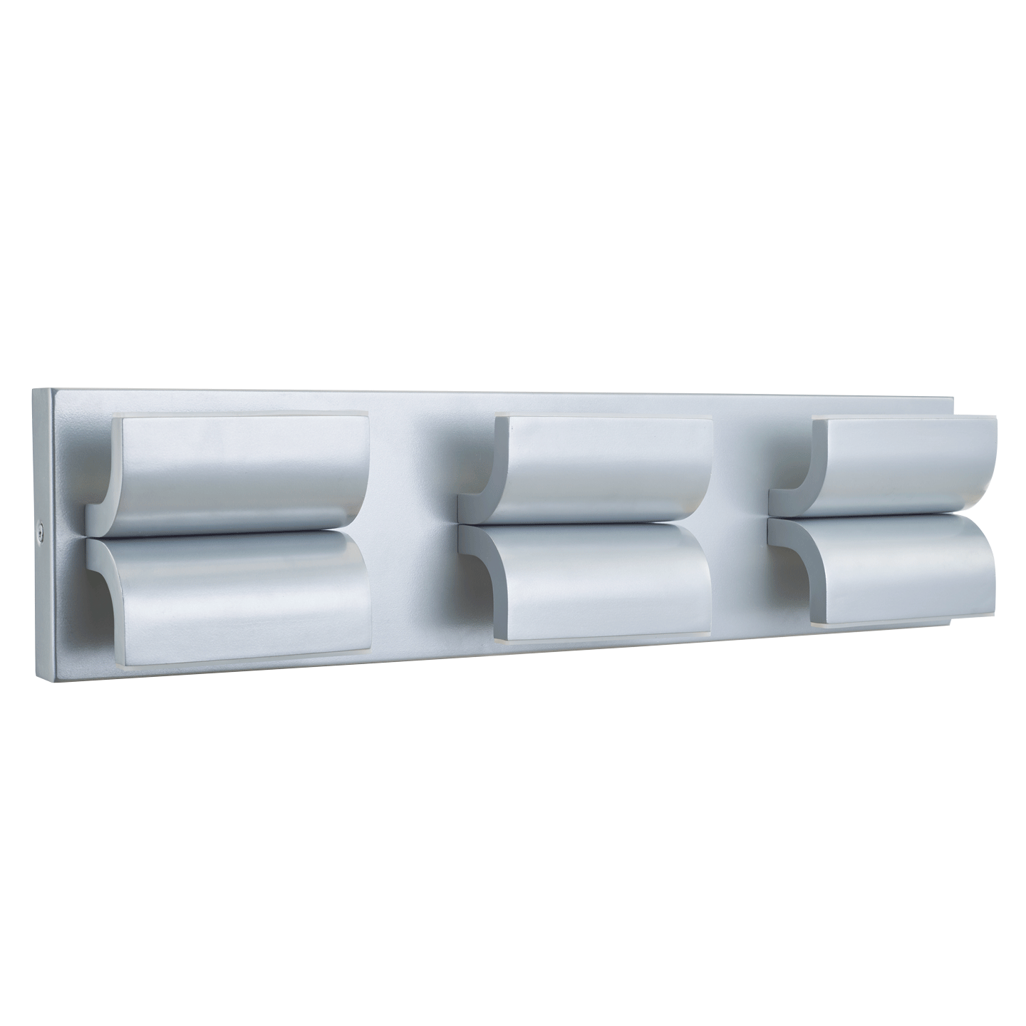 Abra Willow Wet Location 6 Light Curved Aluminum Wall Fixture Silica