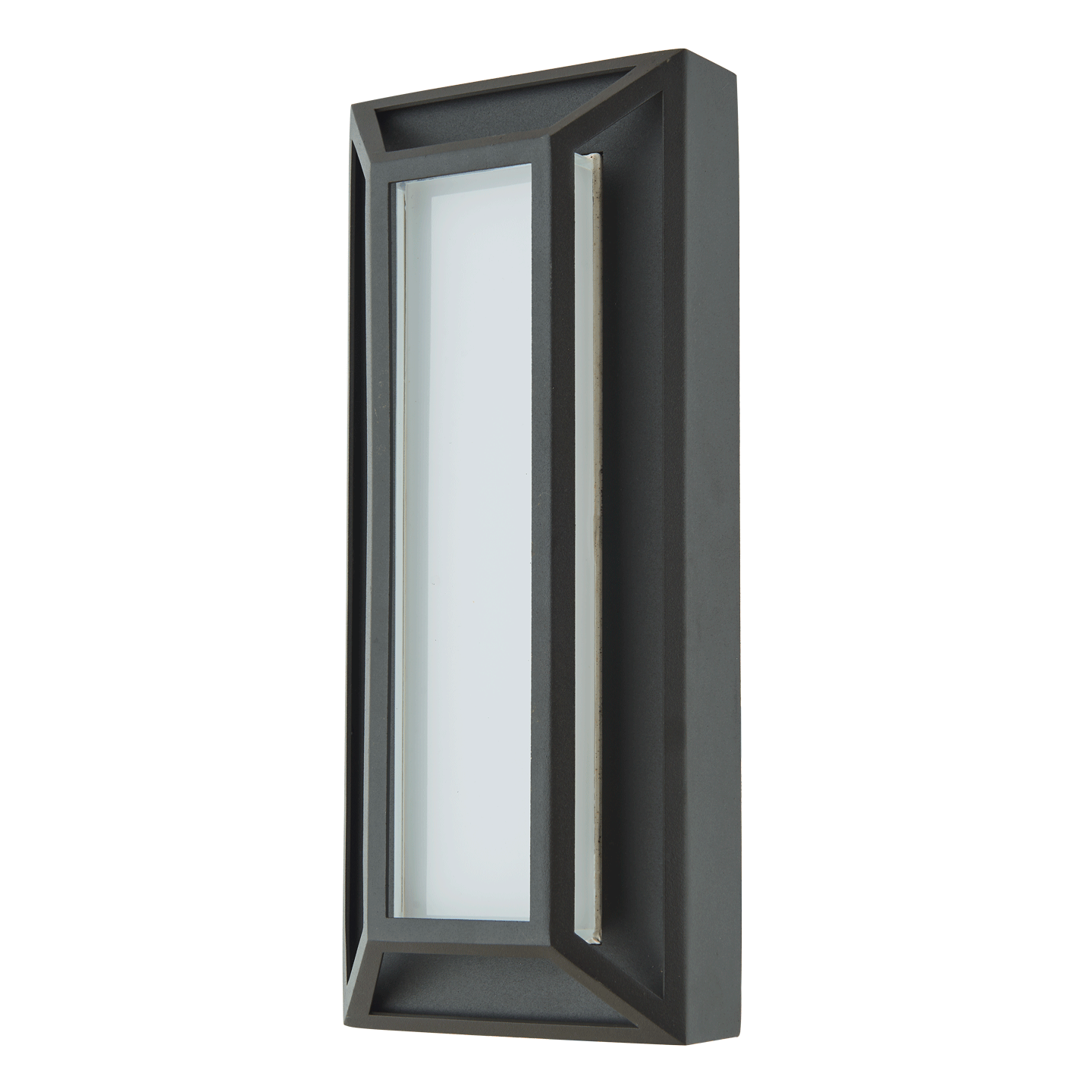 Abra Cell Wet Location Low Profile Miter Glass Wall Fixture Matte Black