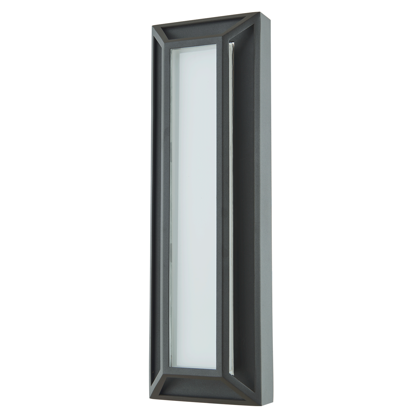 Abra Cell Wet Location Low Profile Miter Glass Wall Fixture Matte Black
