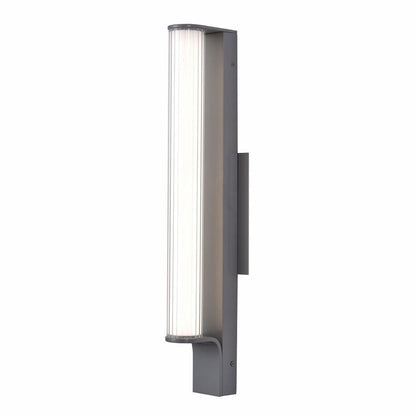 Abra Lighting 50104ODW Macie wet location wall light with 24-inch vertical profile and contemporary ribbed glass diffuser