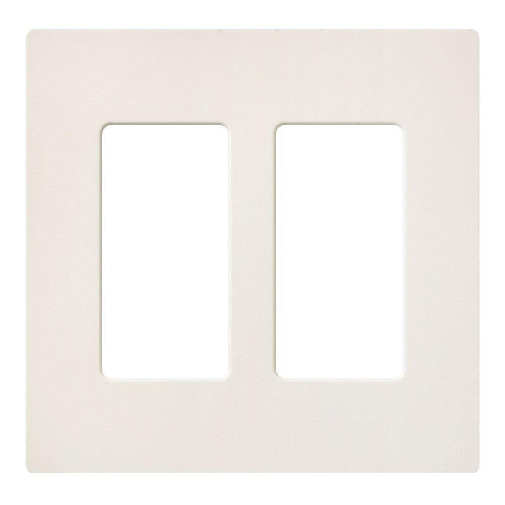 Lutron Claro 2-gang wall plate in Pumice