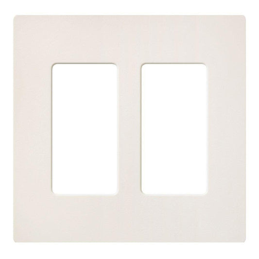 Lutron Claro 2-gang wall plate in Pumice