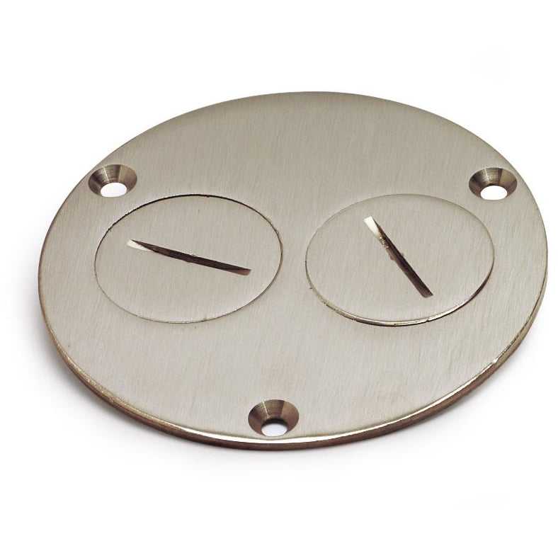 Lew Electric 523-DP-NS Nickel floor box cover