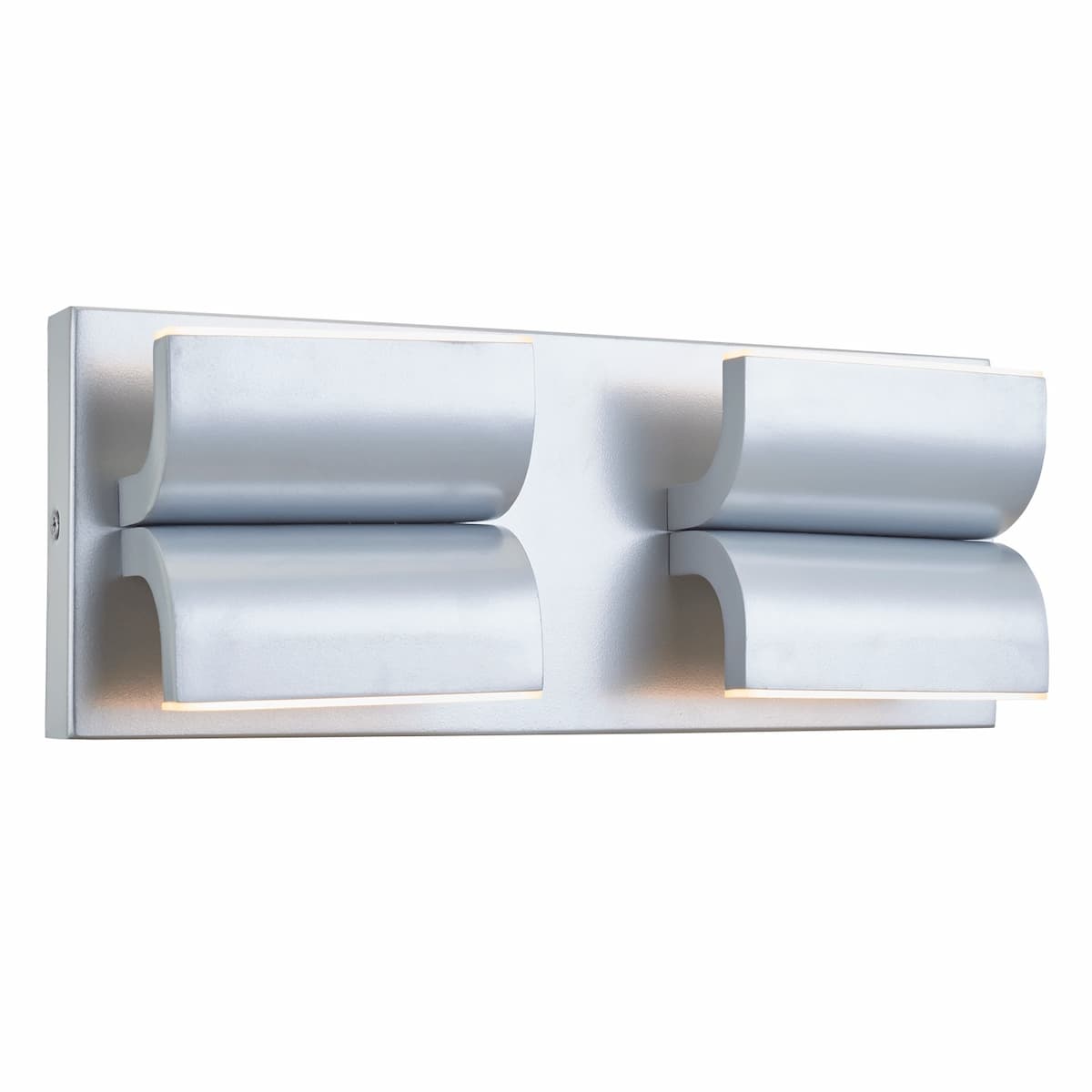 Contemporary Abra Willow outdoor LED wall fixture in curved aluminum for wet location residential and commercial applications