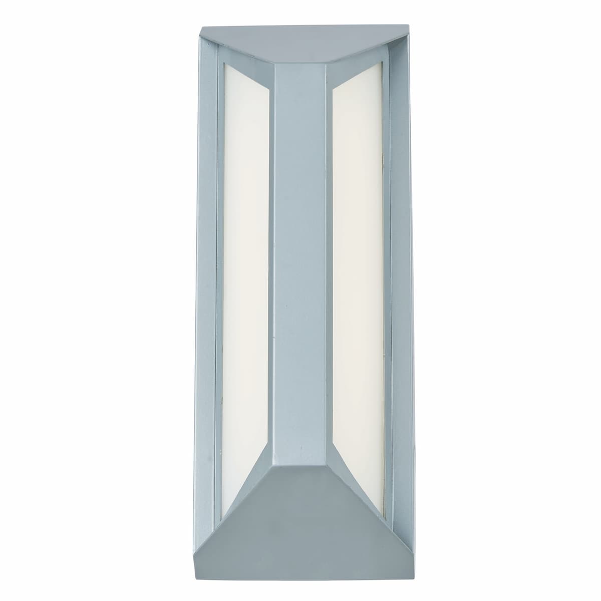 Wet rated exterior wall light with modern angled side illumination