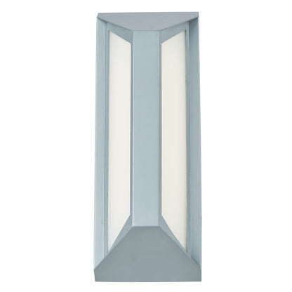 Wet rated exterior wall light with modern angled side illumination