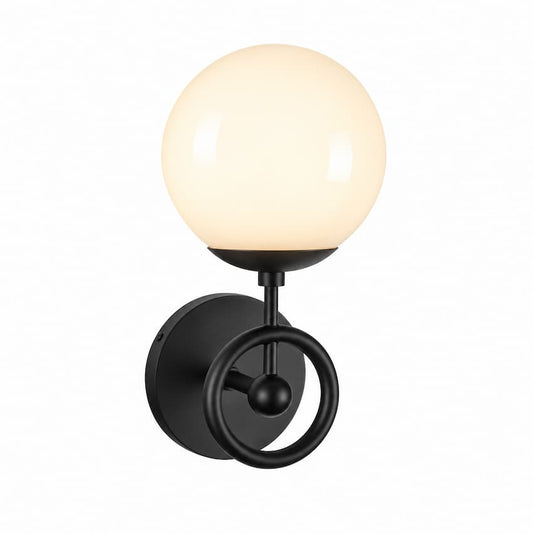 Alora Mood Fiore WV407306MBGO Vanity Light in Matte Black with Modern Decorative Design