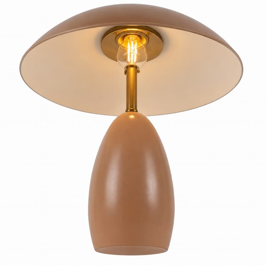 Alora Mood Poppy Collection TL437409PEC Portable Table Lamp with Peach Aluminum and Steel Construction, Integrated 3W LED and 3000K Warm White Light