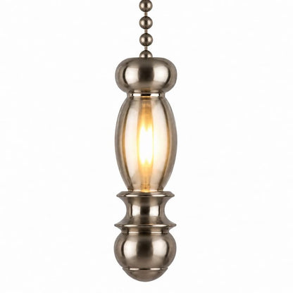 Westinghouse Lighting 7710300 brushed nickel pull chain accessory for ceiling fans and lighting fixtures with 12-inch metal beaded chain