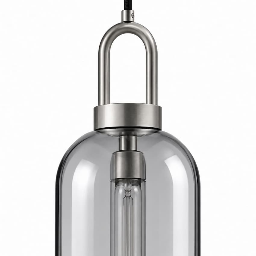 Alora Mood PD401606BNSM Soji Modern Pendant Ceiling Light with Brushed Nickel Finish, Steel and Glass Construction and Omnidirectional Illumination