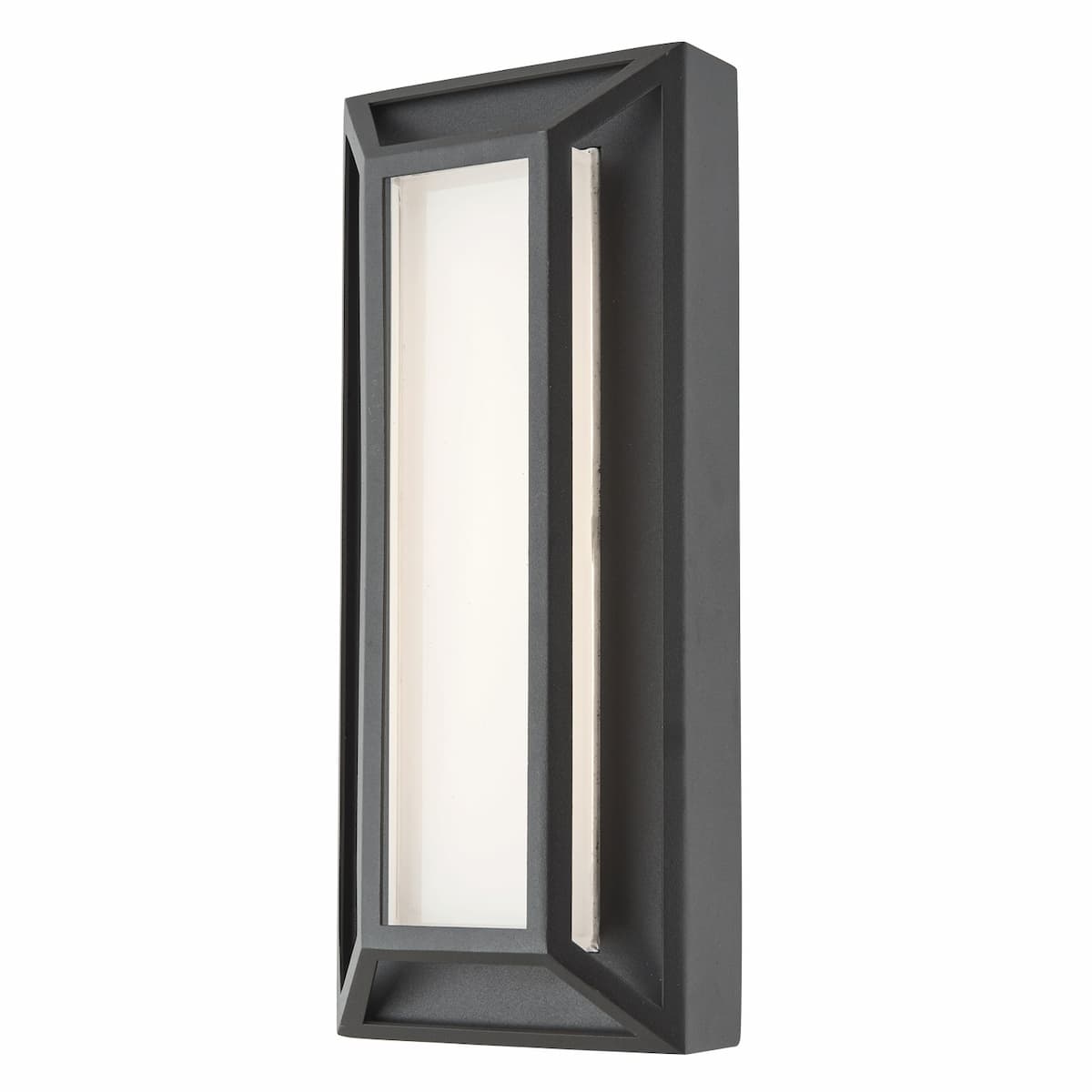 Contemporary low profile LED wall lighting with elegant miter glass finish