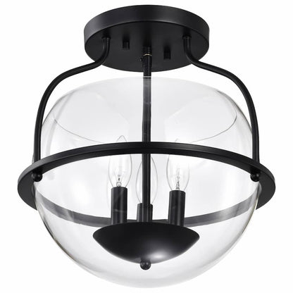 Satco 60-7823 Amado 3-light semi-flush ceiling fixture with E12 candelabra-base B11 bulb sockets