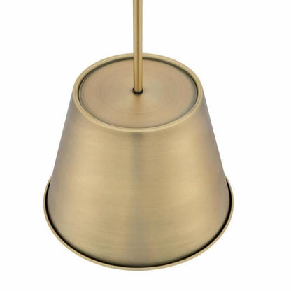Westinghouse Derose 6111500 single-light brushed brass pendant with adjustable hanging height and E26 medium-base socket