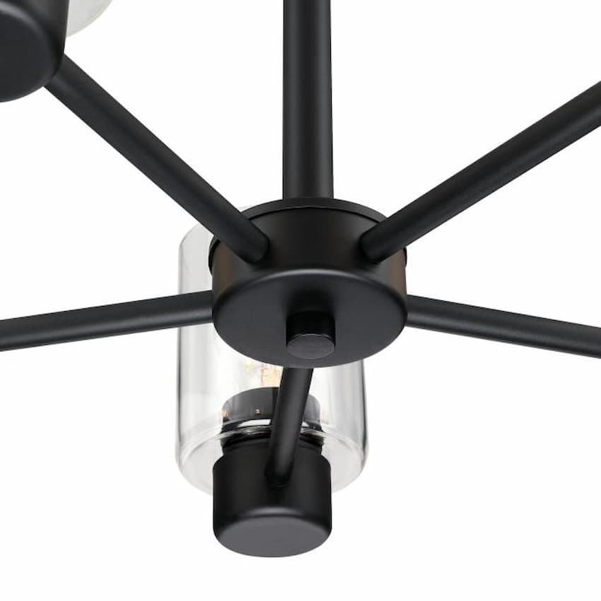 Westinghouse 6115300 5-light indoor chandelier with clear glass shades for bright, elegant ambient illumination