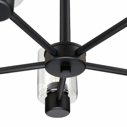 Westinghouse 6115300 5-light indoor chandelier with clear glass shades for bright, elegant ambient illumination