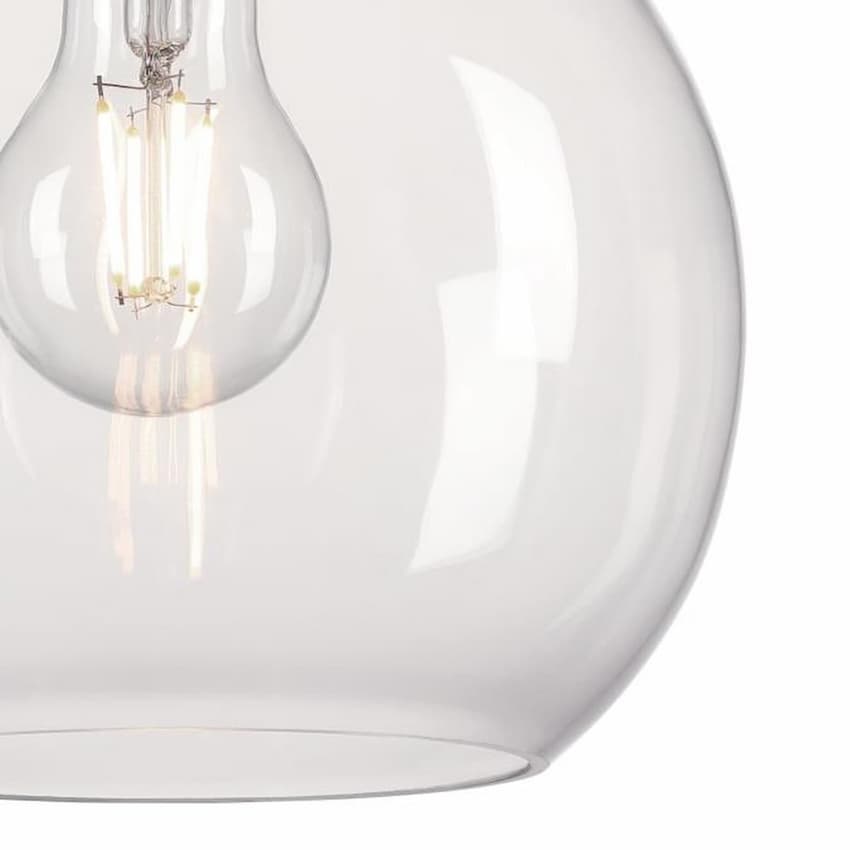 Westinghouse Lighting 6130500 Tatze pendant light with 7.75-inch hand-blown clear glass shade and contemporary brushed nickel hardware