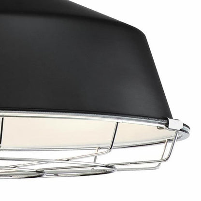 Westinghouse Academy 6131900 dimmable LED pendant with removable chrome cage, adjustable 50-inch cord and 1850-lumen light output