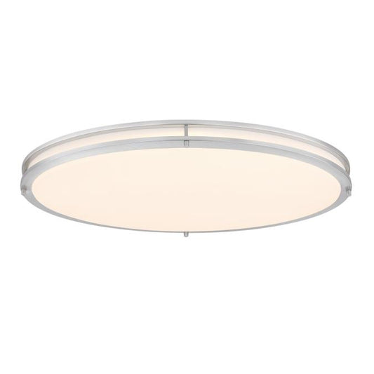 Westinghouse LED flush mount ceiling light, brushed nickel, with acrylic shade