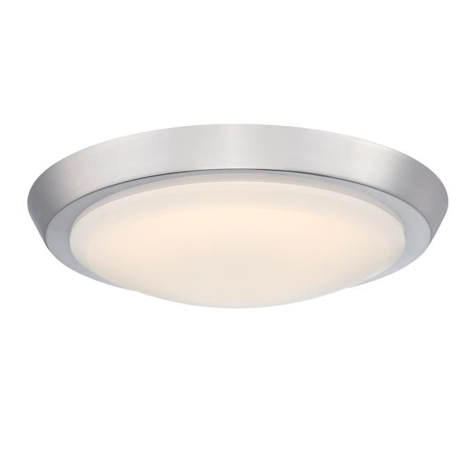 Westinghouse LED flush mount ceiling light, brushed nickel, with acrylic shade
