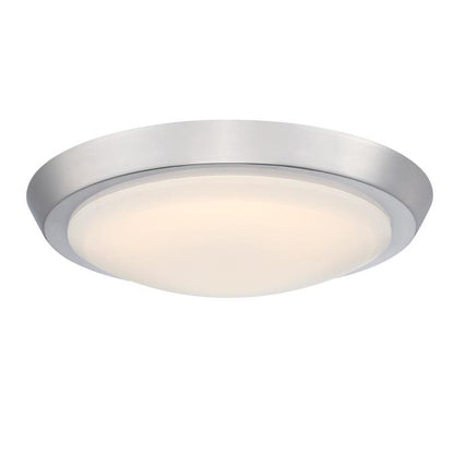 Westinghouse LED flush mount ceiling light, brushed nickel, with acrylic shade