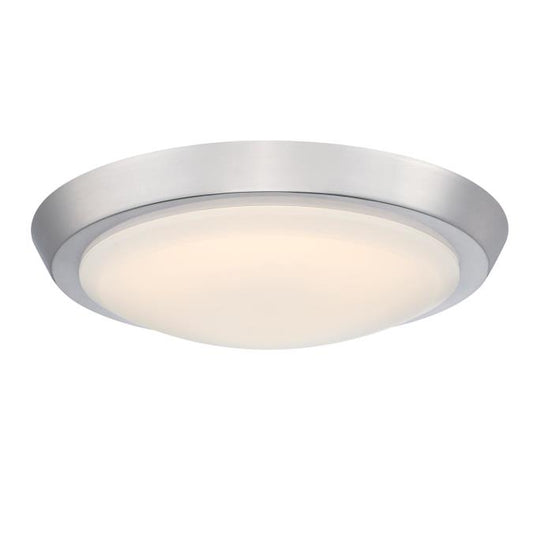 Westinghouse LED flush mount ceiling light, brushed nickel, with acrylic shade
