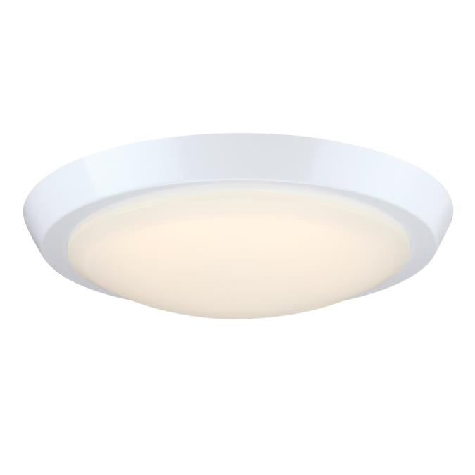 Westinghouse LED flush mount ceiling light, white, with acrylic shade