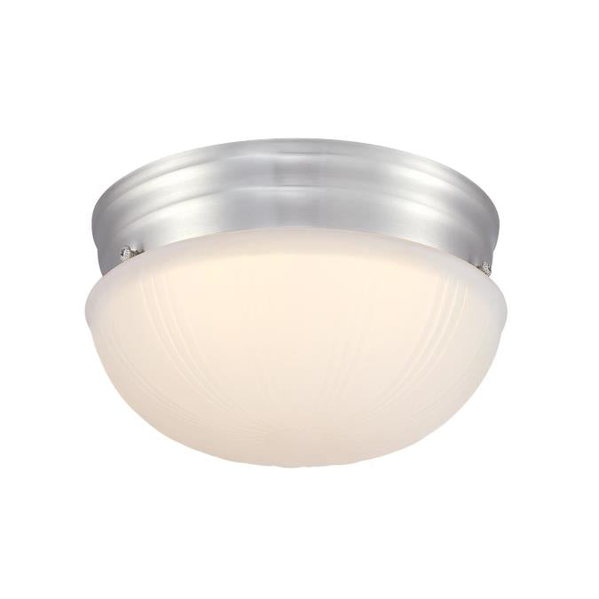 Westinghouse LED flush mount ceiling light, brushed nickel, with frosted glass