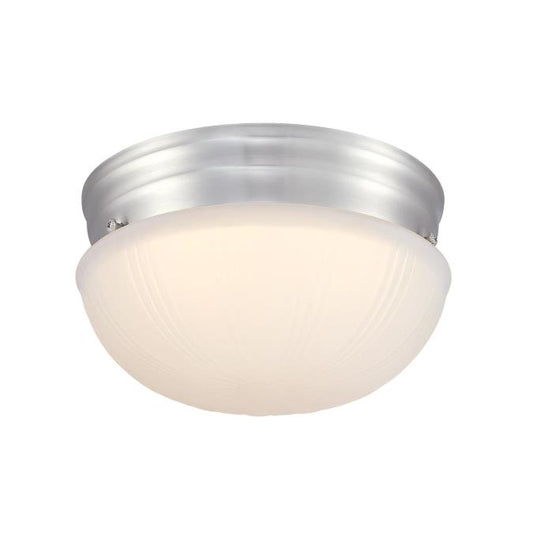 Westinghouse LED flush mount ceiling light, brushed nickel, with frosted glass