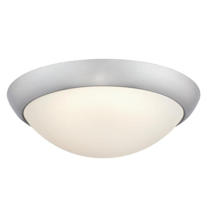 Westinghouse LED flush mount ceiling light, brushed nickel, with frosted glass