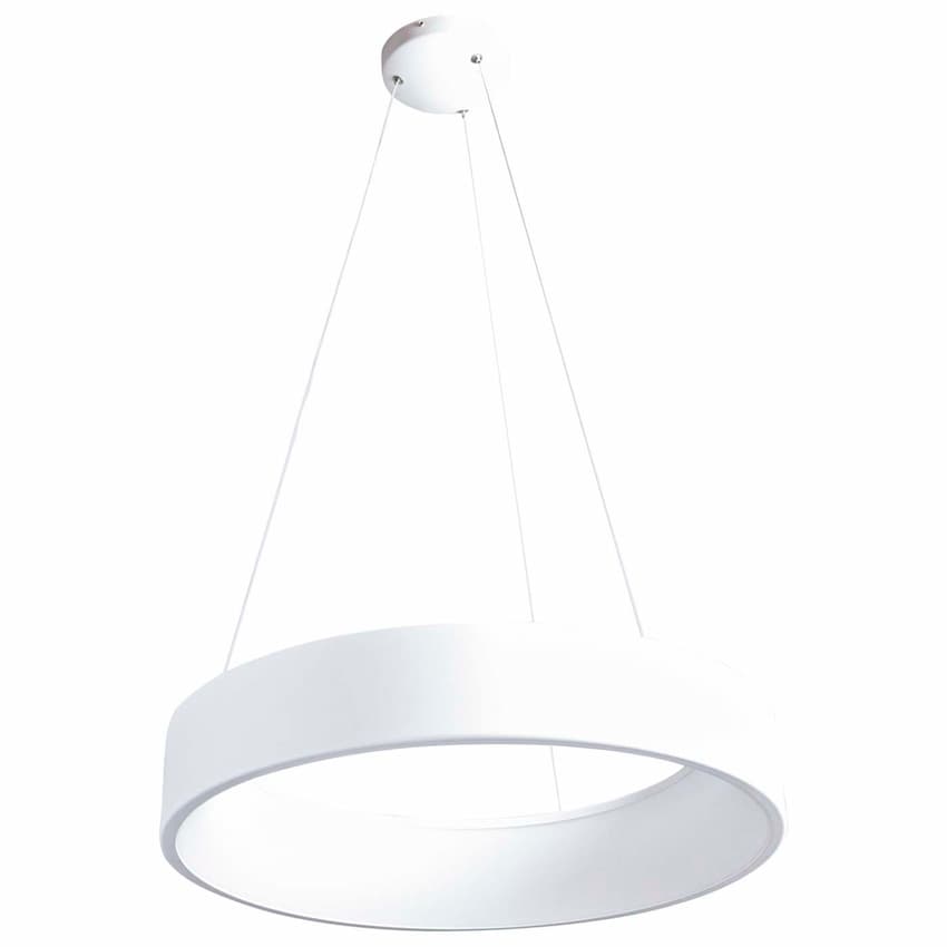 Nuvo Orbit 62-1457 24-inch LED pendant with white finish and contemporary round ring design