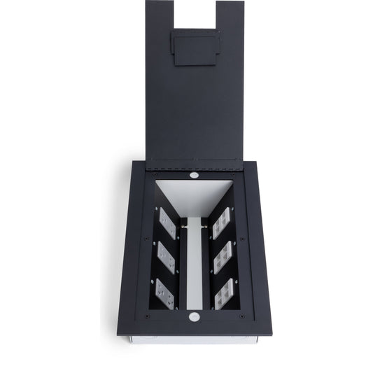 Lew Electric 6200 Black recessed floor box