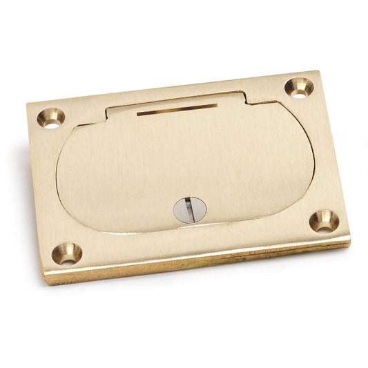 Lew Electric 6304-DFB-1-TEL Brass floor box cover