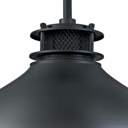 Westinghouse Lighting 6326800 Kilian pendant light with 9.75-inch metal shade, brushed gun metal finish and contemporary industrial design