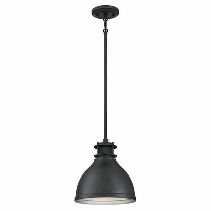 Westinghouse Lighting Kilian 6326800 one-light pendant with matte brushed gun metal finish and industrial metal mesh shade