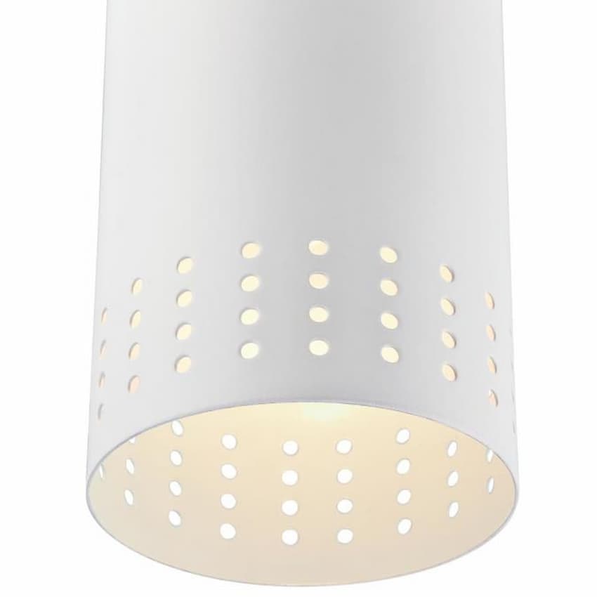 Westinghouse Lighting 6356700 Phelps pendant light with matte white finish, 5-inch perforated metal shade and minimalist contemporary design