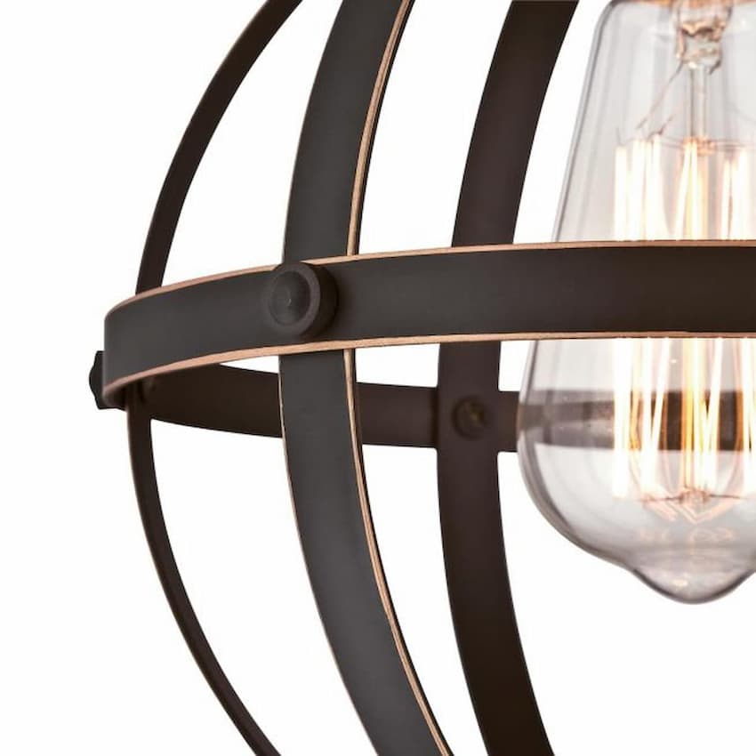 Westinghouse Lighting 6361900 Stella Mira pendant light with 9-inch open metal shade, oil rubbed bronze finish and adjustable hanging cord